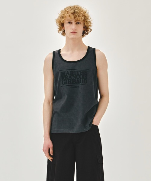 MARITHE + FRANCOIS GIRBAUD(マリテフランソワジルボー)の「SHADOW CLASSIC LOGO SLEEVELESS(Tシャツ/カットソー・レディース・アイボリー/チャコール・SMALL/MEDIUM/LARGE)」の2枚目の写真