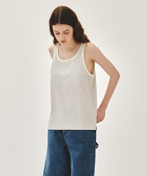 MARITHE + FRANCOIS GIRBAUD(マリテフランソワジルボー)の「SHADOW CLASSIC LOGO SLEEVELESS(Tシャツ/カットソー・レディース・アイボリー/チャコール・SMALL/MEDIUM/LARGE)」の16枚目の写真