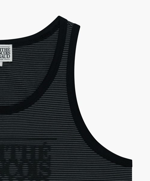 MARITHE + FRANCOIS GIRBAUD(マリテフランソワジルボー)の「SHADOW CLASSIC LOGO SLEEVELESS(Tシャツ/カットソー・レディース・アイボリー/チャコール・SMALL/MEDIUM/LARGE)」の3枚目の写真