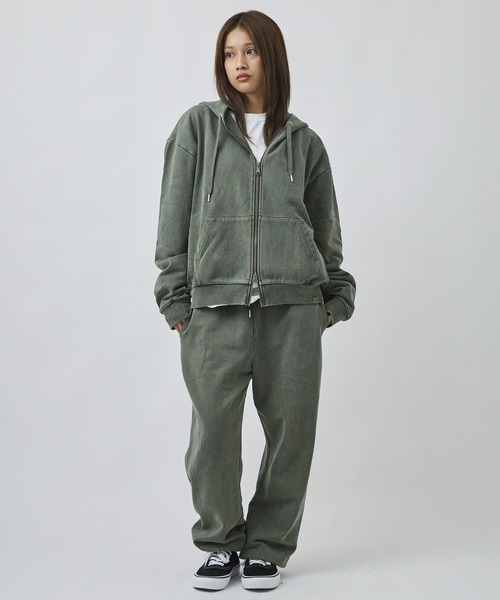 ムラサキスポーツ(ムラサキスポーツ)の「DEAR LAUREL/ディアローレル ロングパンツ スウェット パンツ ピグメント加工 無地 裏毛 セットアップ対応 DL26F-3104(スウェットパンツ・メンズ・ネイビー/オリーブ/ブラック・M/L)」の16枚目の写真