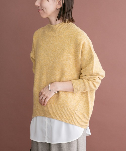 ITEMS URBANRESEARCH(アイテムズ アーバンリサーチ)の「ハイネックメランジニット(ニット/セーター・レディース・オフホワイト/ブラウン/ライトグレー/イエロー・FREE)」の18枚目の写真