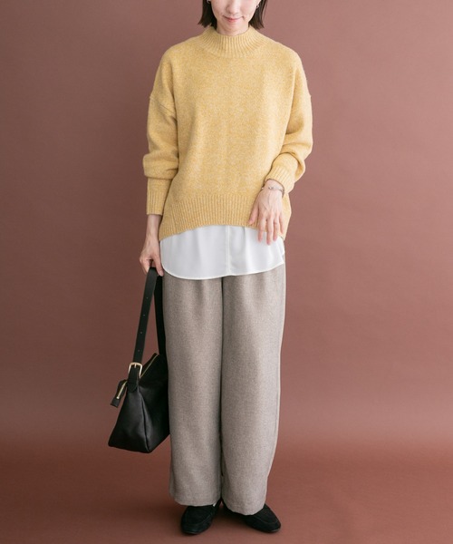 ITEMS URBANRESEARCH(アイテムズ アーバンリサーチ)の「ハイネックメランジニット(ニット/セーター・レディース・オフホワイト/ブラウン/ライトグレー/イエロー・FREE)」の20枚目の写真
