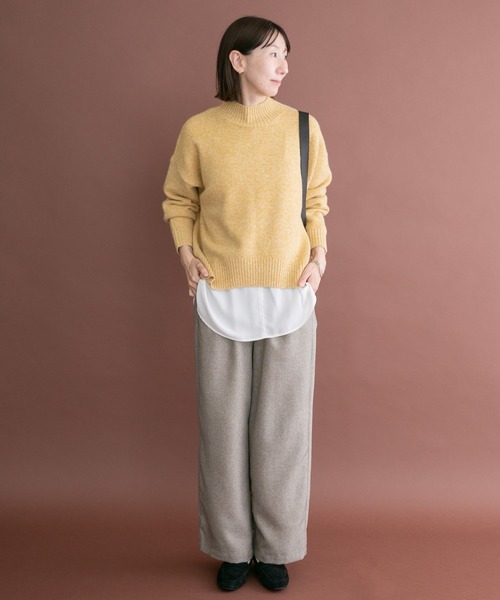 ITEMS URBANRESEARCH(アイテムズ アーバンリサーチ)の「ハイネックメランジニット(ニット/セーター・レディース・オフホワイト/ブラウン/ライトグレー/イエロー・FREE)」の21枚目の写真