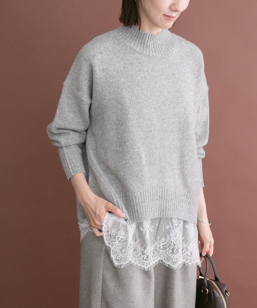 ITEMS URBANRESEARCH(アイテムズ アーバンリサーチ)の「ハイネックメランジニット(ニット/セーター・レディース・オフホワイト/ブラウン/ライトグレー/イエロー・FREE)」の11枚目の写真