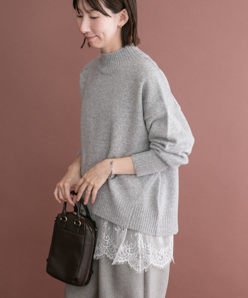 ITEMS URBANRESEARCH(アイテムズ アーバンリサーチ)の「ハイネックメランジニット(ニット/セーター・レディース・オフホワイト/ブラウン/ライトグレー/イエロー・FREE)」の12枚目の写真
