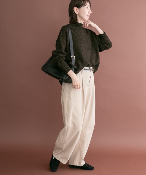 ITEMS URBANRESEARCH(アイテムズ アーバンリサーチ)の「ハイネックメランジニット(ニット/セーター・レディース・オフホワイト/ブラウン/ライトグレー/イエロー・FREE)」の8枚目の写真