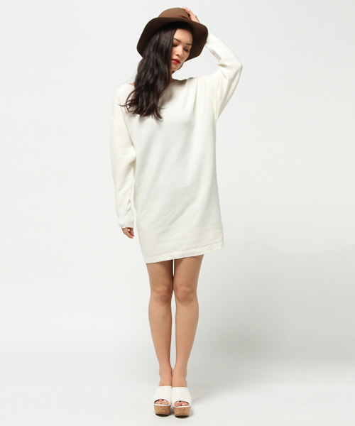 MOUSSY（マウジー）の「COTTON MIX GATHER STITCH OP（ワンピース・レディース・ライトベージュ/ネイビー/オフホワイト・FREE）」の11枚目の写真