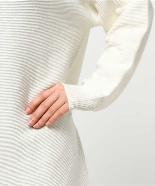 MOUSSY（マウジー）の「COTTON MIX GATHER STITCH OP（ワンピース・レディース・ライトベージュ/ネイビー/オフホワイト・FREE）」の13枚目の写真