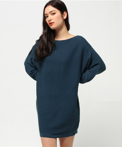 MOUSSY（マウジー）の「COTTON MIX GATHER STITCH OP（ワンピース・レディース・ライトベージュ/ネイビー/オフホワイト・FREE）」の8枚目の写真