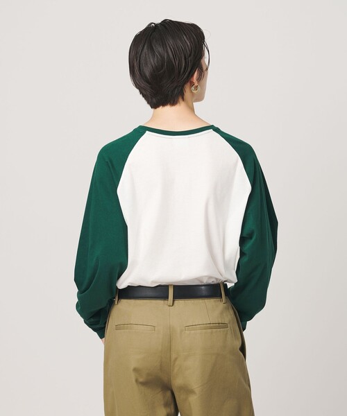 ER(イーアール)の「<ER>グラフィック ロングスリーブ Tシャツ(Tシャツ/カットソー・レディース・ライトブルー/ダークグリーン・FREE)」の11枚目の写真