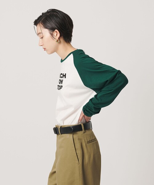 ER(イーアール)の「<ER>グラフィック ロングスリーブ Tシャツ(Tシャツ/カットソー・レディース・ライトブルー/ダークグリーン・FREE)」の10枚目の写真