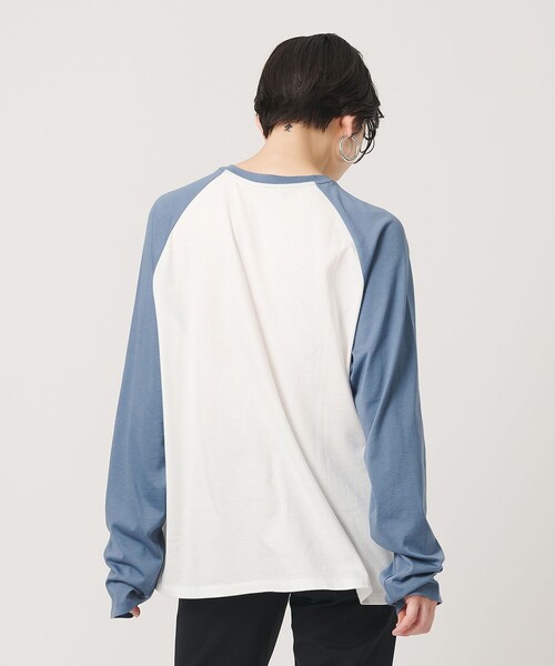 ER(イーアール)の「<ER>グラフィック ロングスリーブ Tシャツ(Tシャツ/カットソー・レディース・ライトブルー/ダークグリーン・FREE)」の22枚目の写真