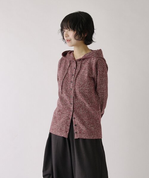 goocy(グーシー)の「【セレクトアイテム】ウールライクミックスフードカーディガン(カーディガン/ボレロ・レディース・グレー/ボルドー・FREE)」の12枚目の写真