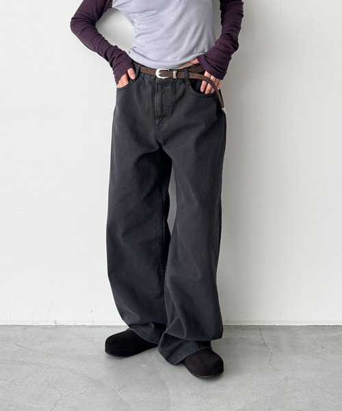 CANAL JEAN(キャナルジーン)の「El mar カラーツイル5ポケットパンツ(その他パンツ・レディース・バーガンディー/チャコールグレー/ネイビー・MEDIUM/SMALL)」の1枚目の写真