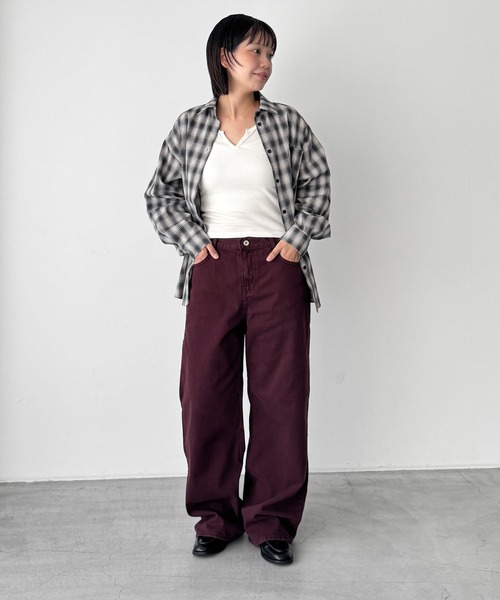 CANAL JEAN(キャナルジーン)の「El mar カラーツイル5ポケットパンツ(その他パンツ・レディース・バーガンディー/チャコールグレー/ネイビー・MEDIUM/SMALL)」の10枚目の写真