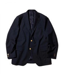 【1st Blazer】ウールポリエステル シングルブレザー / 背抜き