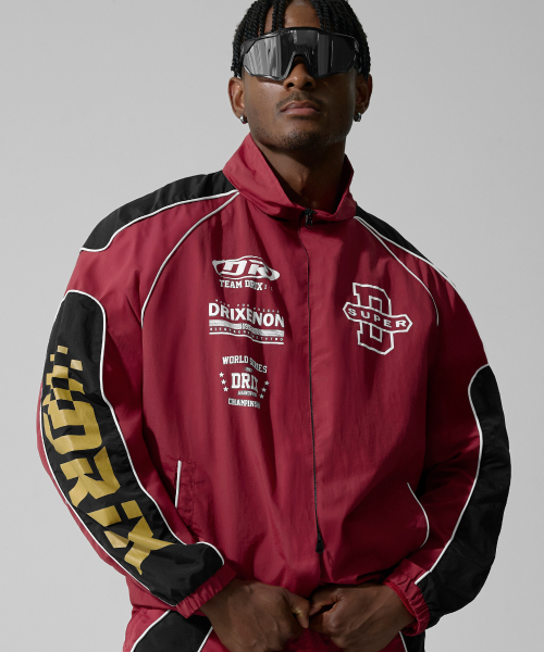 DRIX(ドリックス)の「配色パイピングレーシングジャケット_レッド(ナイロンジャケット・メンズ・その他・XX-LARGE/MEDIUM/LARGE/X-LARGE)」の2枚目の写真