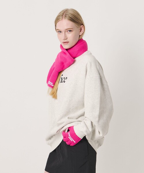 NICE WEATHER（ナイスウェザー）の「＜NICE WEATHER＞NICE ロゴスウェット（スウェット・メンズ・ライトグレー/モカ/パープル・S/XS/L/M/XL）」の5枚目の写真