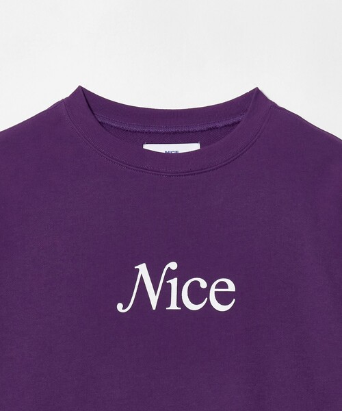NICE WEATHER（ナイスウェザー）の「＜NICE WEATHER＞NICE ロゴスウェット（スウェット・メンズ・ライトグレー/モカ/パープル・S/XS/L/M/XL）」の16枚目の写真