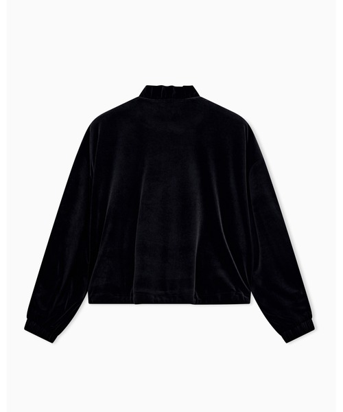 EMPORIO ARMANI(エンポリオアルマーニ)の「【エンポリオ アルマーニ】レギュラーフィット ブルゾン ベルベット フリルハイネック(ブルゾン・レディース・ブラック・42/40/38)」の7枚目の写真