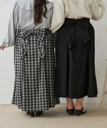 【Louiosy】【大きいサイズ】バックリボンマーメイドスカート