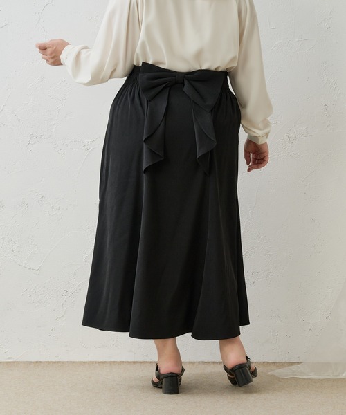 Louiosy(ルオシー)の「【Louiosy】【大きいサイズ】バックリボンマーメイドスカート(スカート・レディース・ブラック系その他/ブラック・4L/X-LARGE/3L)」の7枚目の写真