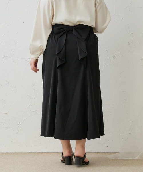 Louiosy(ルオシー)の「【Louiosy】【大きいサイズ】バックリボンマーメイドスカート(スカート・レディース・ブラック系その他/ブラック・4L/X-LARGE/3L)」の11枚目の写真