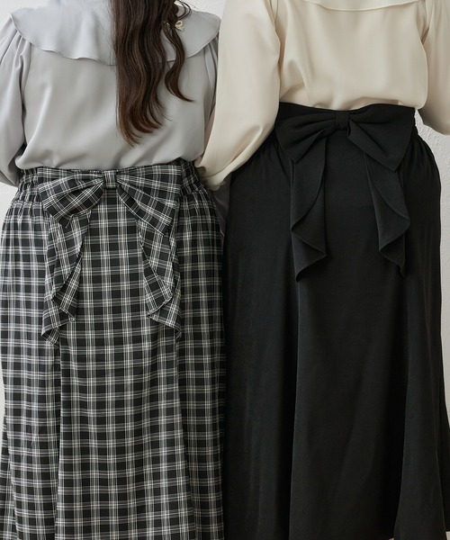 Louiosy(ルオシー)の「【Louiosy】【大きいサイズ】バックリボンマーメイドスカート(スカート・レディース・ブラック系その他/ブラック・4L/X-LARGE/3L)」の6枚目の写真