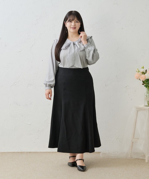 Louiosy(ルオシー)の「【Louiosy】【大きいサイズ】バックリボンマーメイドスカート(スカート・レディース・ブラック系その他/ブラック・4L/X-LARGE/3L)」の19枚目の写真