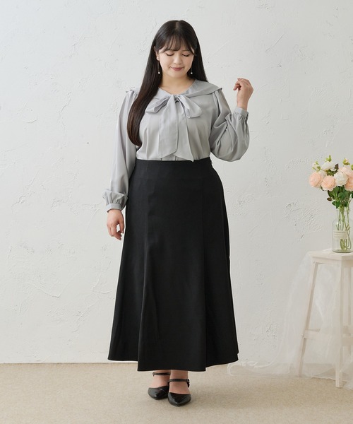 Louiosy(ルオシー)の「【Louiosy】【大きいサイズ】バックリボンマーメイドスカート(スカート・レディース・ブラック系その他/ブラック・4L/X-LARGE/3L)」の20枚目の写真
