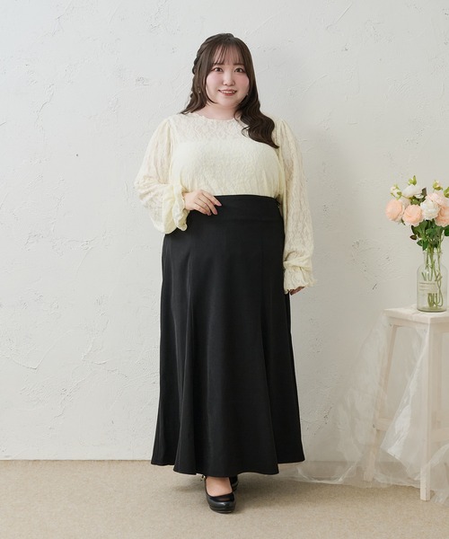 Louiosy(ルオシー)の「【Louiosy】【大きいサイズ】バックリボンマーメイドスカート(スカート・レディース・ブラック系その他/ブラック・4L/X-LARGE/3L)」の18枚目の写真