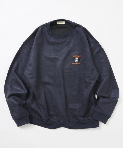 FREAK'S STORE(フリークスストア)の「限定展開 ワンポイント刺繍 ポンチスウェード プルオーバー(スウェット・メンズ・ネイビー/オフホワイト/チャコールグレー・SMALL/MEDIUM/LARGE)」の14枚目の写真