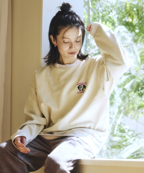 FREAK'S STORE(フリークスストア)の「限定展開 ワンポイント刺繍 ポンチスウェード プルオーバー(スウェット・メンズ・ネイビー/オフホワイト/チャコールグレー・SMALL/MEDIUM/LARGE)」の19枚目の写真