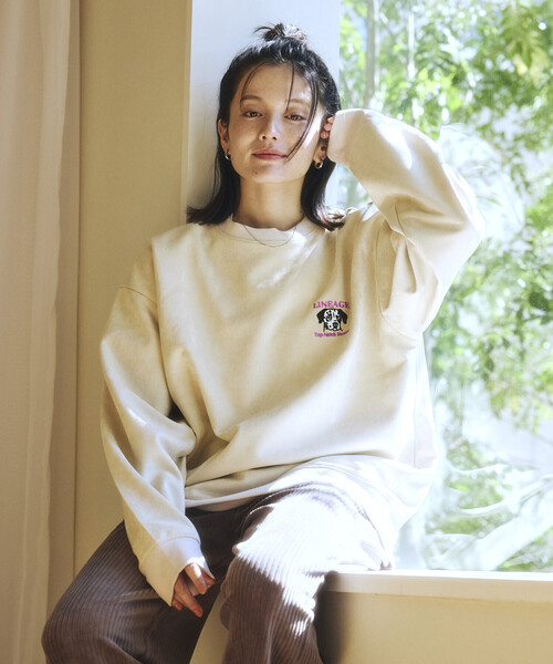 FREAK'S STORE(フリークスストア)の「限定展開 ワンポイント刺繍 ポンチスウェード プルオーバー(スウェット・メンズ・ネイビー/オフホワイト/チャコールグレー・SMALL/MEDIUM/LARGE)」の20枚目の写真