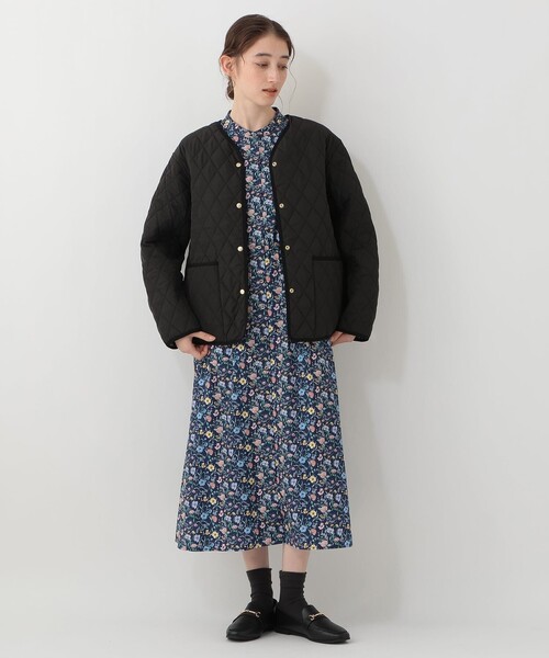 Afternoon Tea（アフタヌーンティー）の「【リバーシブル 洗える】キルティングショートジャケット/リバティプリント（その他アウター・レディース・ブラック・MEDIUM）」の4枚目の写真