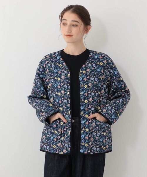 Afternoon Tea（アフタヌーンティー）の「【リバーシブル 洗える】キルティングショートジャケット/リバティプリント（その他アウター・レディース・ブラック・MEDIUM）」の6枚目の写真