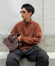 ストラップ付スウェットポロシャツ