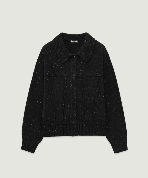 LMOOD WOMEN(エルムード ウーマン)の「PRETTANEV ニットカーディガンジャケット ブラック(カーディガン/ボレロ・レディース・その他・36/38)」の3枚目の写真
