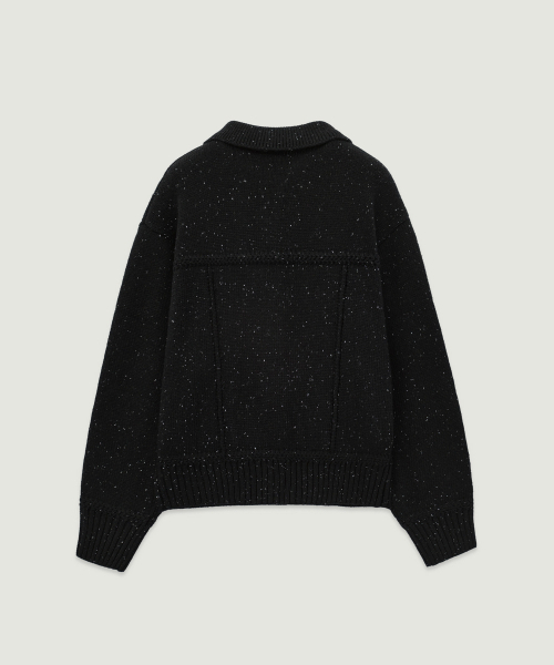 LMOOD WOMEN(エルムード ウーマン)の「PRETTANEV ニットカーディガンジャケット ブラック(カーディガン/ボレロ・レディース・その他・36/38)」の4枚目の写真