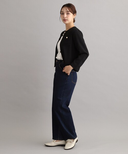 LAURA ASHLEY(ローラアシュレイ)の「【羽織りにおすすめ!刻印ボタン】ライトブークレジャケット(テーラードジャケット・レディース・ブラック/ベージュ・40/38)」の16枚目の写真