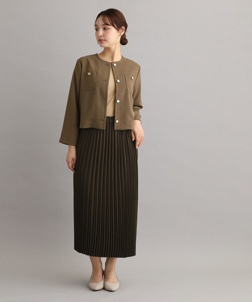LAURA ASHLEY(ローラアシュレイ)の「【羽織りにおすすめ!刻印ボタン】ライトブークレジャケット(テーラードジャケット・レディース・ブラック/ベージュ・40/38)」の13枚目の写真