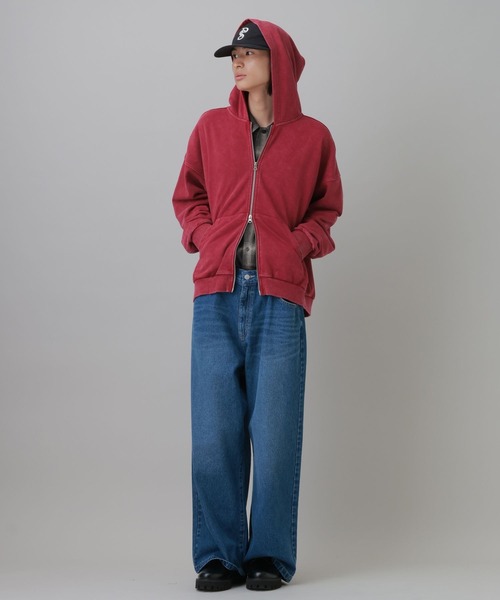 LAKOLE(ラコレ)の「ピグメントZIPフーディー / 819716(パーカー・メンズ・ブルー/レッド/ブラック・MEDIUM/LARGE)」の9枚目の写真