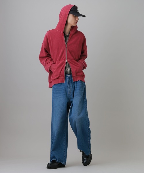 LAKOLE(ラコレ)の「ピグメントZIPフーディー / 819716(パーカー・メンズ・ブルー/レッド/ブラック・MEDIUM/LARGE)」の10枚目の写真