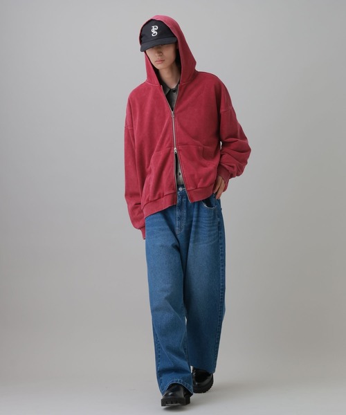LAKOLE(ラコレ)の「ピグメントZIPフーディー / 819716(パーカー・メンズ・ブルー/レッド/ブラック・MEDIUM/LARGE)」の11枚目の写真