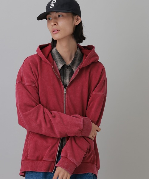 LAKOLE(ラコレ)の「ピグメントZIPフーディー / 819716(パーカー・メンズ・ブルー/レッド/ブラック・MEDIUM/LARGE)」の13枚目の写真