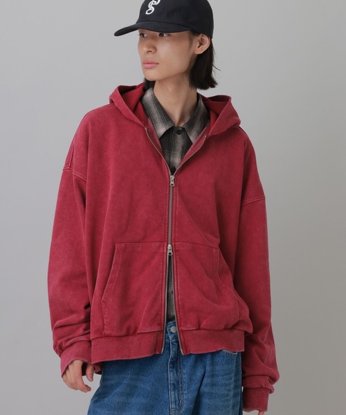 LAKOLE(ラコレ)の「ピグメントZIPフーディー / 819716(パーカー・メンズ・ブルー/レッド/ブラック・MEDIUM/LARGE)」の15枚目の写真