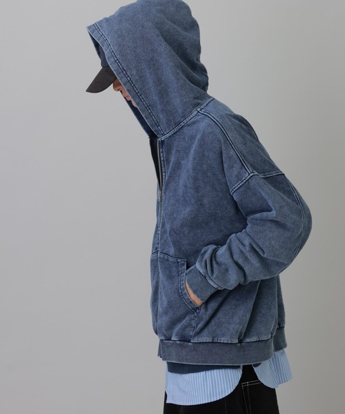 LAKOLE(ラコレ)の「ピグメントZIPフーディー / 819716(パーカー・メンズ・ブルー/レッド/ブラック・MEDIUM/LARGE)」の20枚目の写真