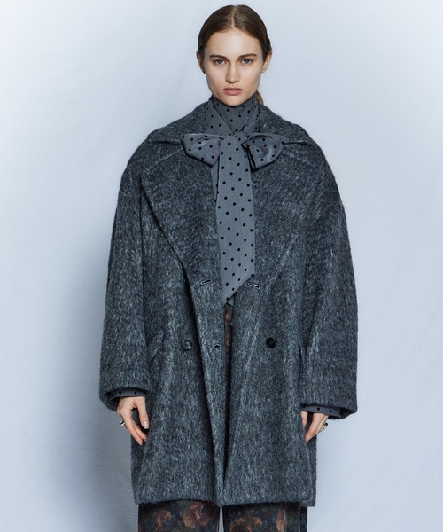 MAISON SPECIAL(メゾンスペシャル)の「【26WINTER PRE-ORDER】Mohair Shaggy Coat/モヘアシャギーコート(チェスターコート・レディース・パープル/グレー/ピンク・FREE)」の2枚目の写真