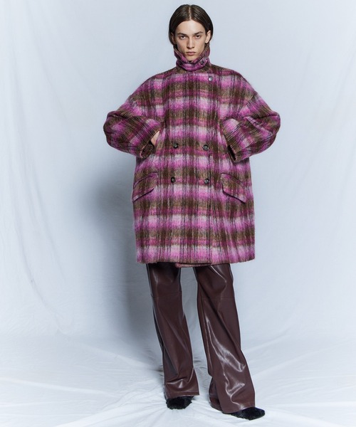 MAISON SPECIAL(メゾンスペシャル)の「【26WINTER PRE-ORDER】Mohair Shaggy Coat/モヘアシャギーコート(チェスターコート・レディース・パープル/グレー/ピンク・FREE)」の3枚目の写真