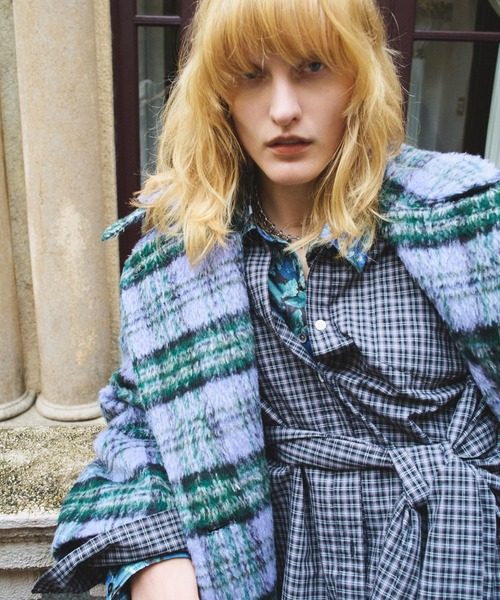 MAISON SPECIAL(メゾンスペシャル)の「【26WINTER PRE-ORDER】Mohair Shaggy Coat/モヘアシャギーコート(チェスターコート・レディース・パープル/グレー/ピンク・FREE)」の4枚目の写真